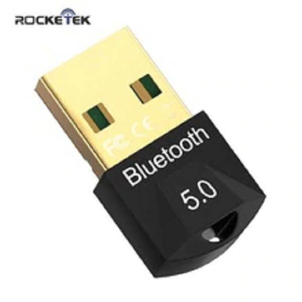 Rocketek USB Bluetooth 5.0 Dongle Adapter for PC Computer Speaker Wireless Mouse