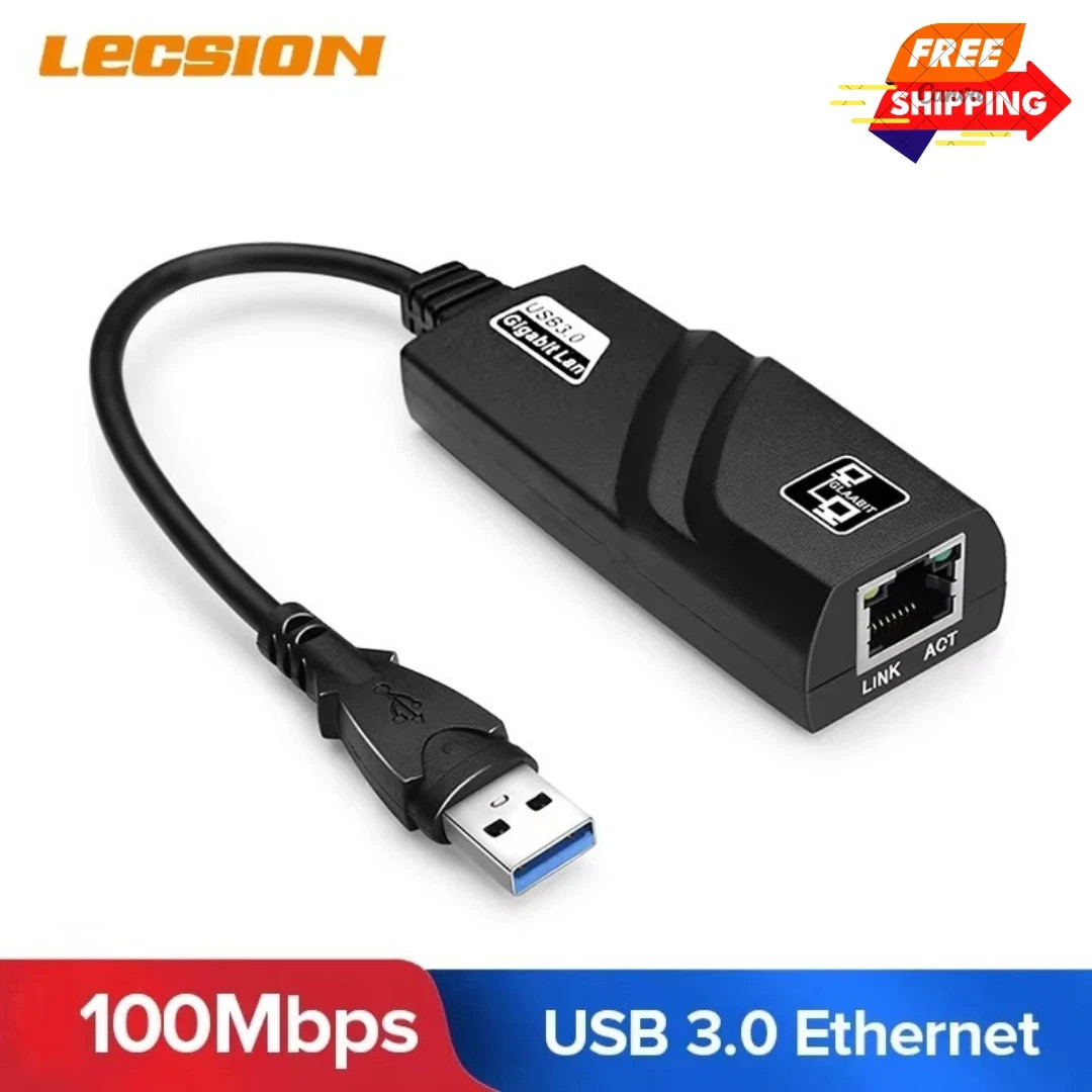 USB 3.0 Gigabit Ethernet LAN RJ45 1000Mbps Network Adapter For Windows PC Mac