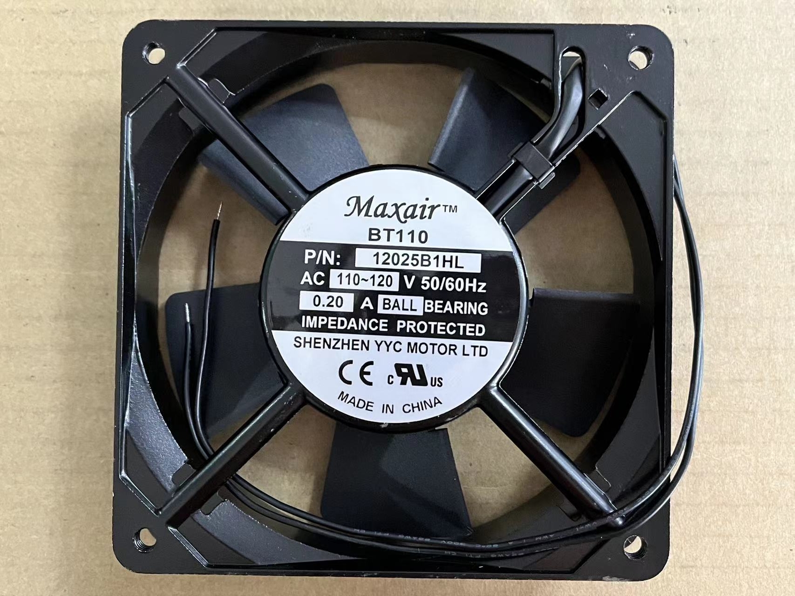 1PCS fan new Maxair BT110 12025B1HL 110~120V12025 12cm 50/60Hz 0.20A