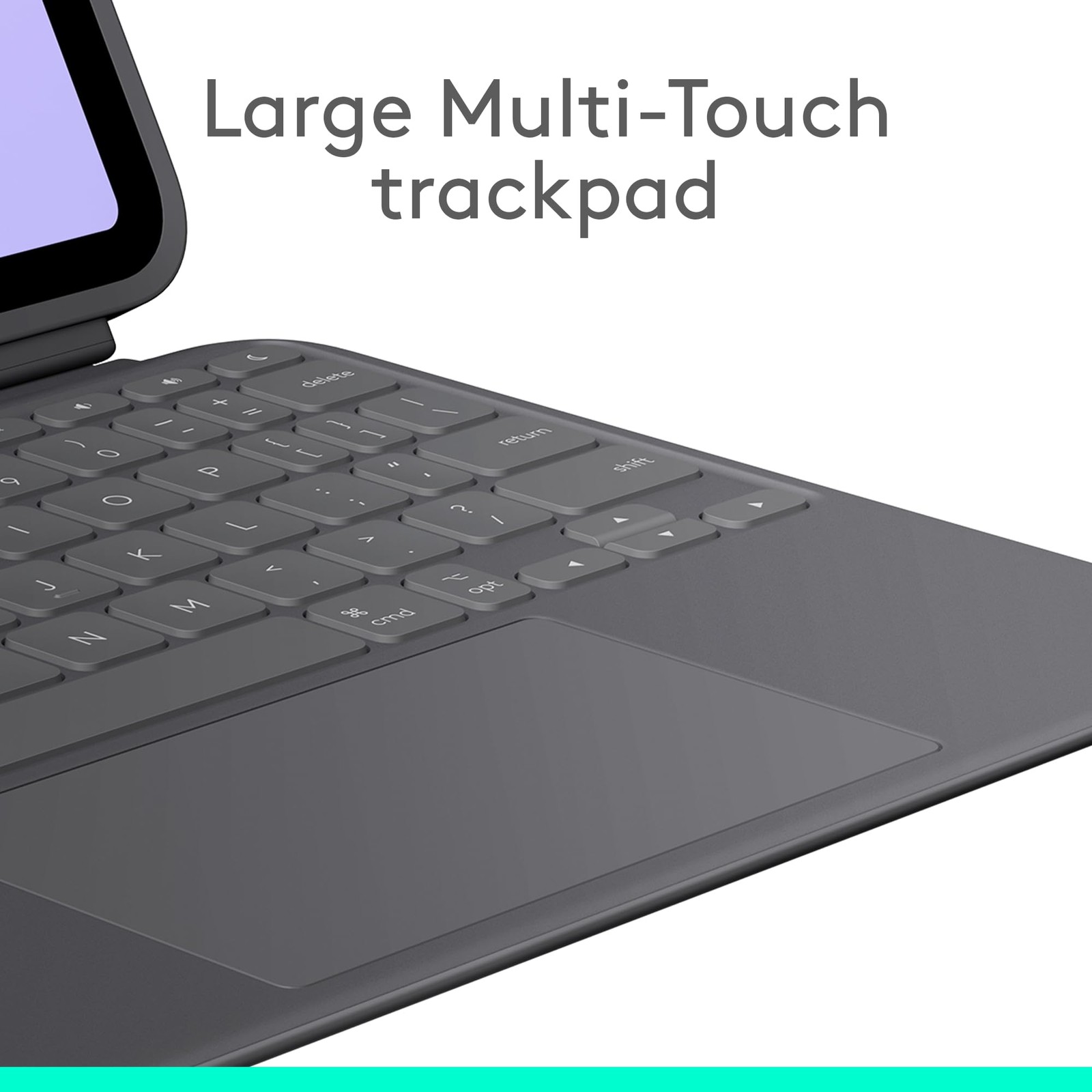 Logitech Combo Touch iPad Pro 11-inch M4 Backlit Keyboard Case – Graphite