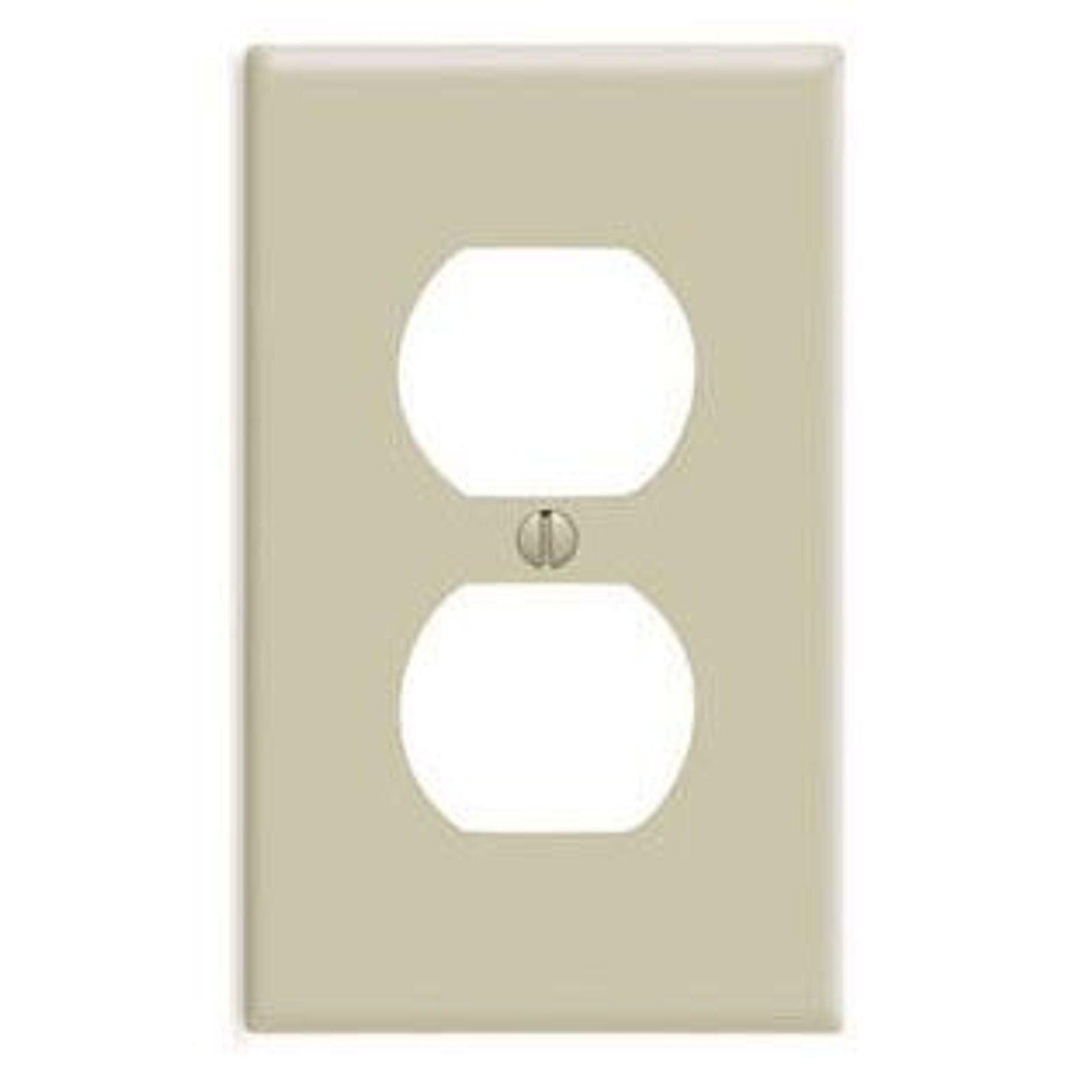 Leviton 86003, Standard, 1-Gang, Ivory, 1-Duplex Receptacle, Wallplate, 1pc