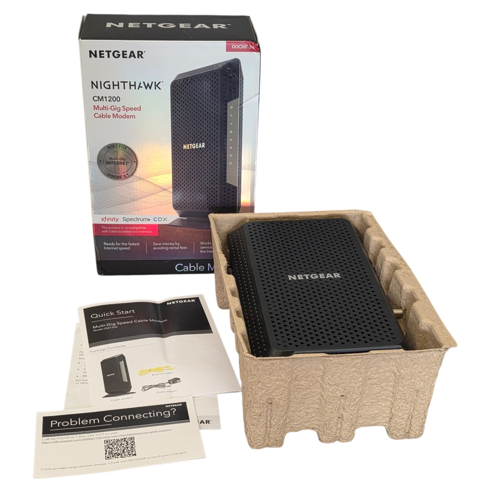 NETGEAR Nighthawk CM1200-100NAS DOCSIS 3.1 Cable Modem