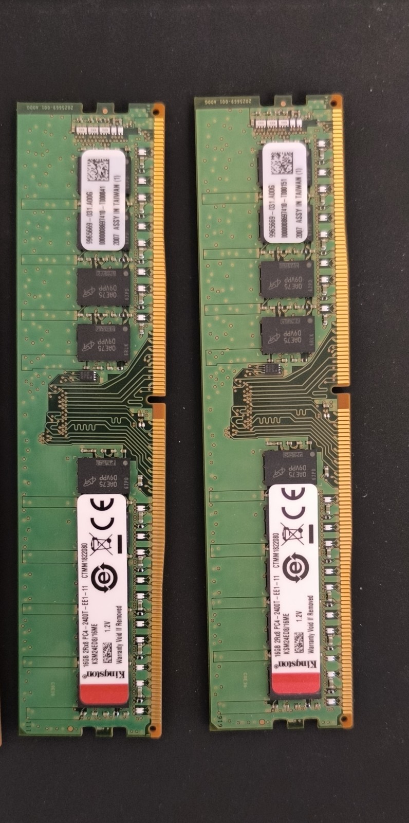 Kingston 16gb x 4 DDR4 2400T ECC Server Memory (64gb Total)