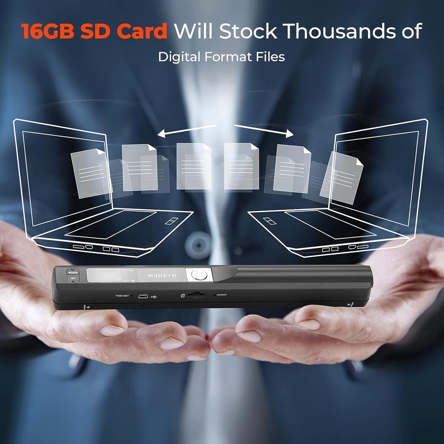 Easy-to-Use Wireless Scanner: Capture Photos and Documents in 900 DPI