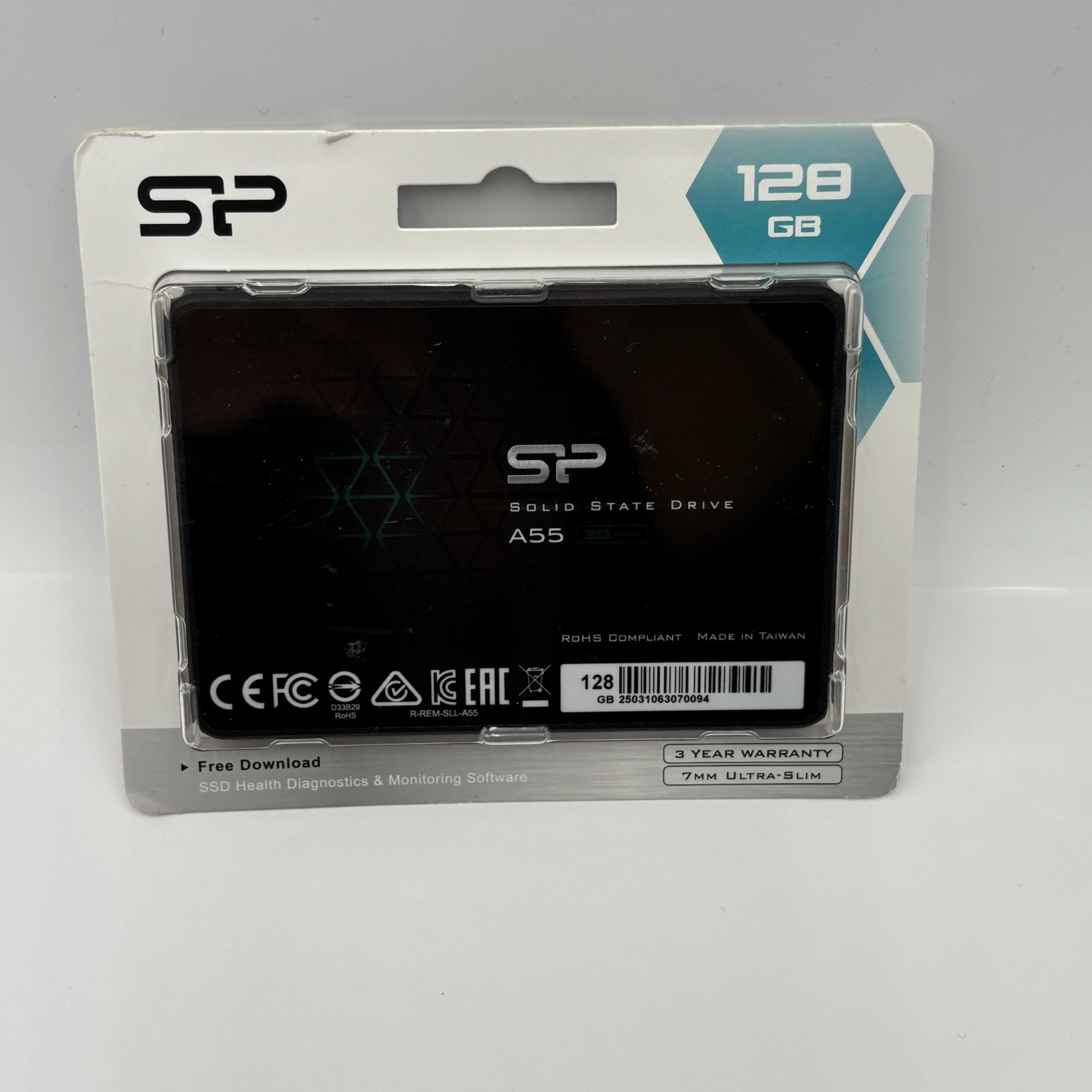 Silicon Power 128GB SSD 3D NAND A55 SATA III 2.5″ Internal SSD Black New Sealed