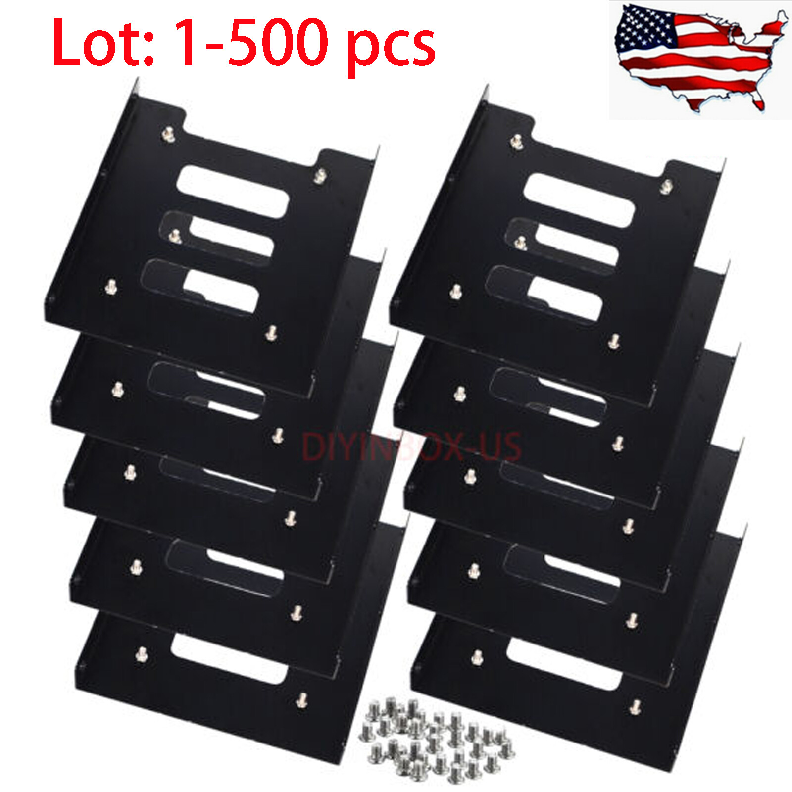 Lot 2.5″ to 3.5″ Bay SSD Metal Hard Drive HDD Mounting Bracket Adapter Dock Tray