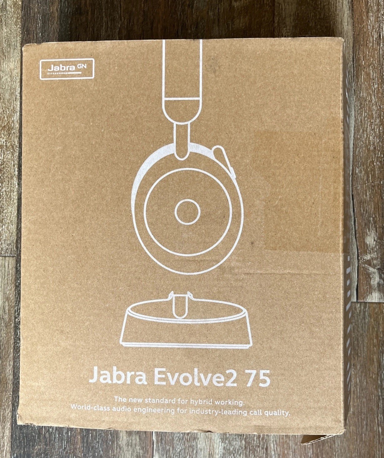 Jabra GN Evolve2 75 Bluetooth Headset W/ Charging Stand HSC150W Black