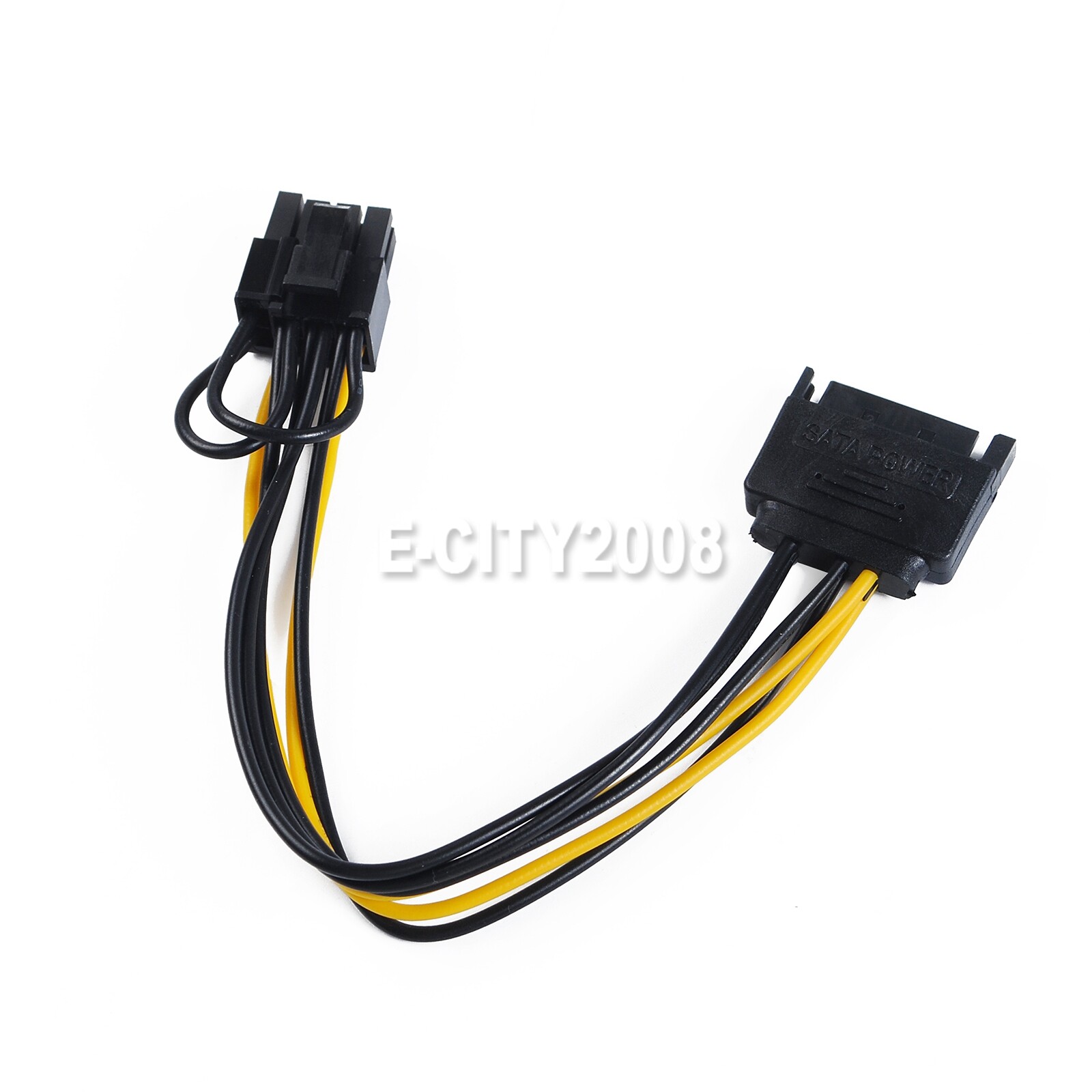 Lot 15pin SATA Male to 8pin(6+2) PCI-E Video Card Power Adapter Cable 20CM