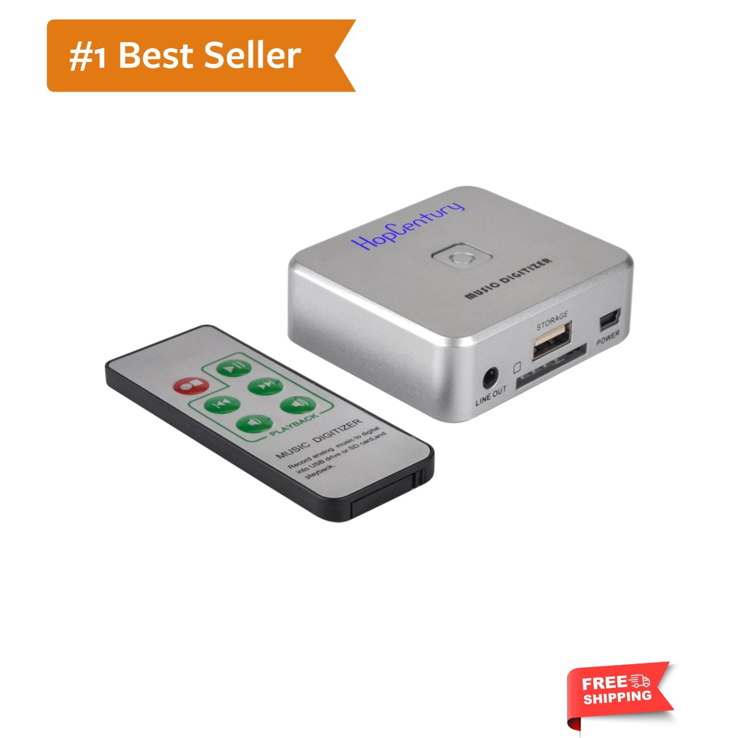 Easy-to-Use Music Digitizer Recorder for Quick MP3 Conversion: Remote Included