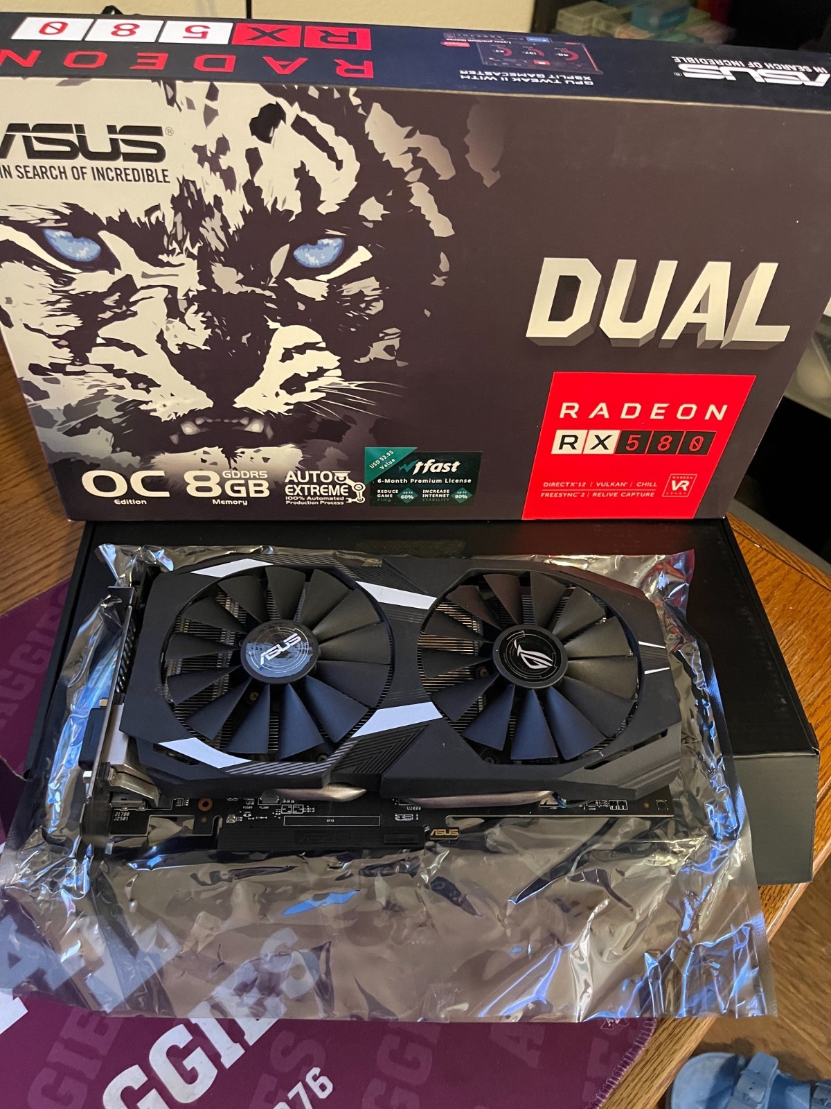 ASUS AMD Radeon RX580 8GB GDDR5 Graphics Card (DUAL-RX580-O8G) – Read Below -1
