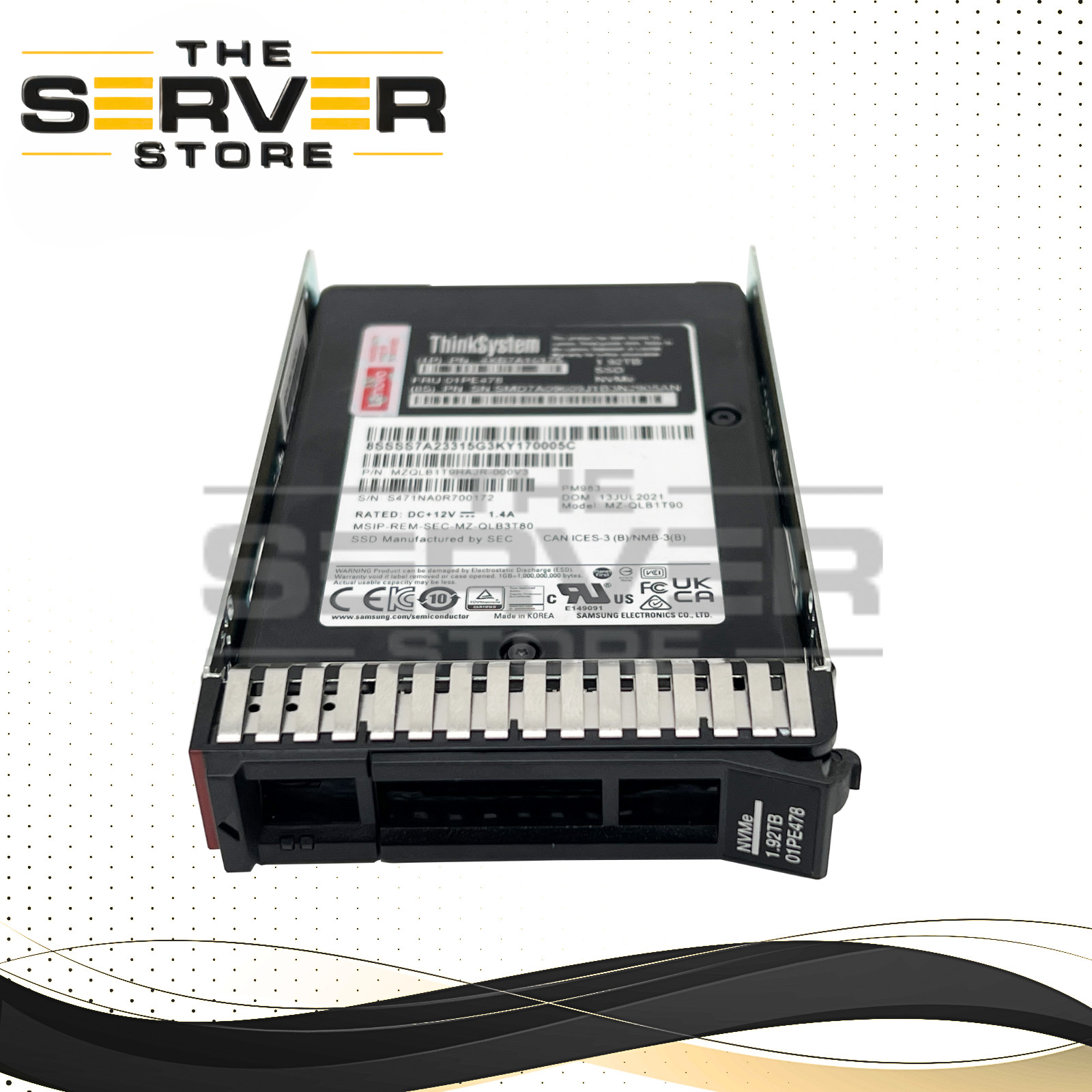 Lenovo 1.92TB NVMe U.2 PCIe 3.0 x4 SFF 2.5″ SSD Samsung PM983 4XB7A10175 01PE478