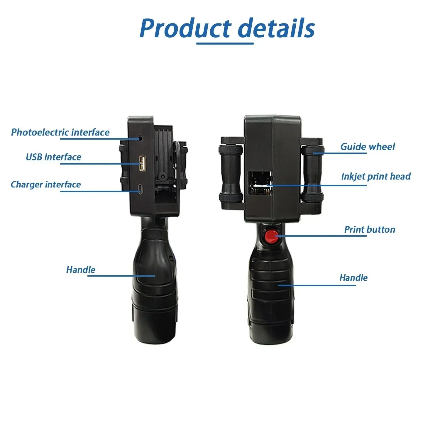 DCODE 1755PLUS 12.7mm Portable Handheld Inkjet Printer Text QR Barcode Machine
