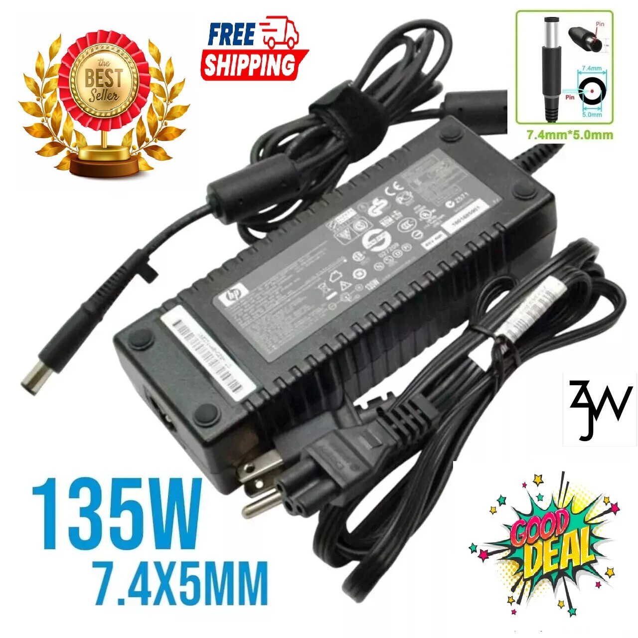 Genuine HP 135W 19.5V 6.9A AC Adapter for Elite 8300 8200 8000 7900 7800 USDT