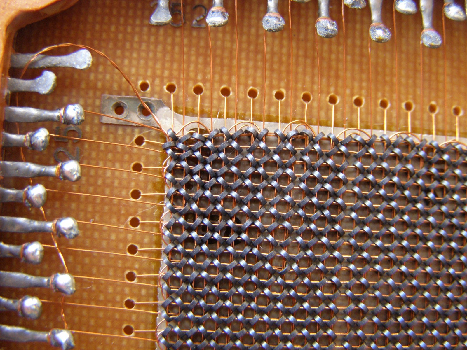 USSR Magnetic Ferrite Core Memory Double Frame Board 1Kbyte USSR 1970s