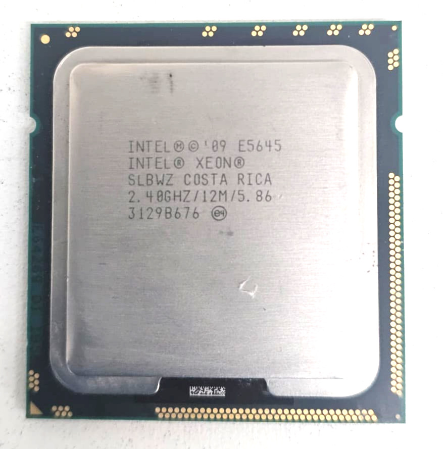 Intel Xeon 09 E5645 SLBWZ Processor COSTA RICA 2.40GHz/12M/5.86 3129B676 Tested.