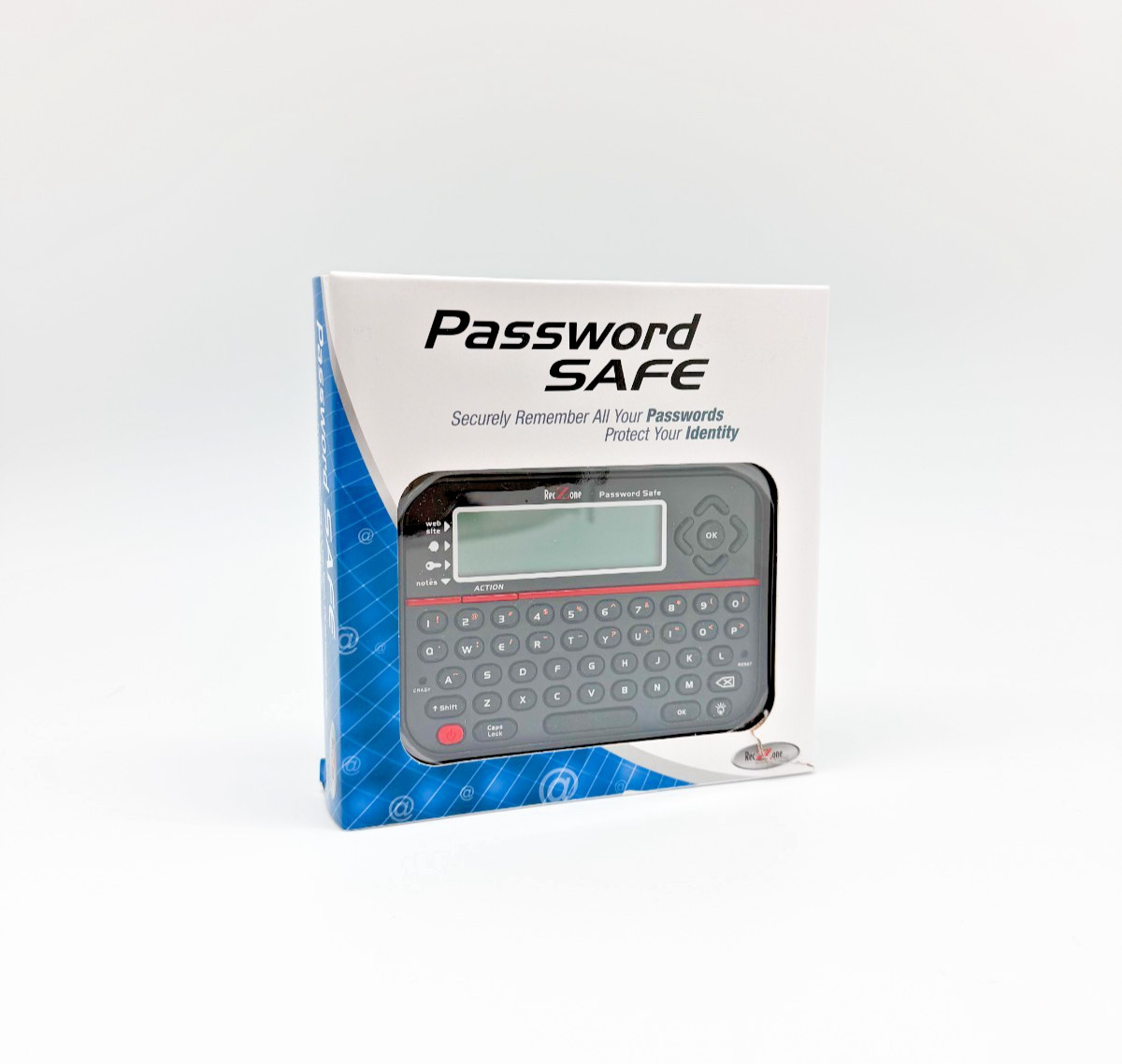 RecZone Password Safe Backlit LCD Built In Memory Keyboard and Stylus – USED –