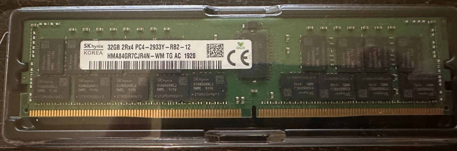 SK Hynix 32GB DDR4-2933 RDIMM HMA84GR7CJR4N-WM HMA84GR7JJR4N-WM Server Memory RA