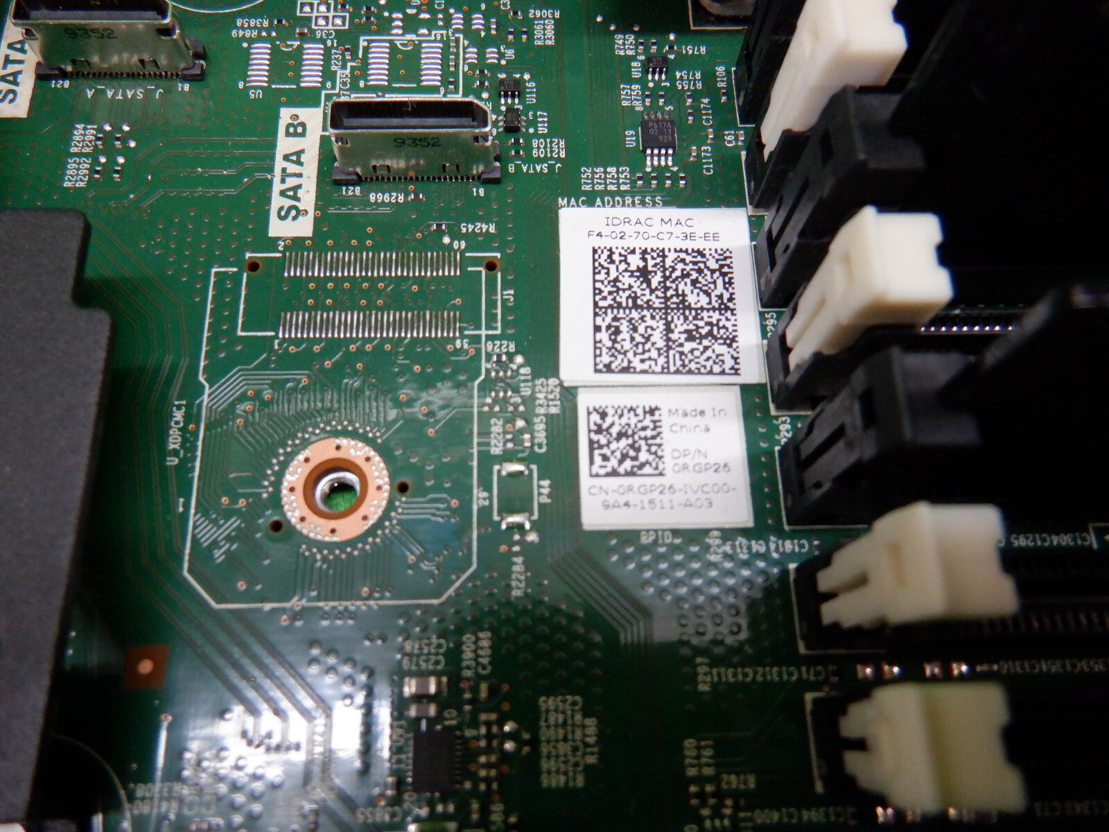 Dell PowerEdge R640 Server Motherboard LGA3647l P/N: 0RGP26 2x HEATSINK