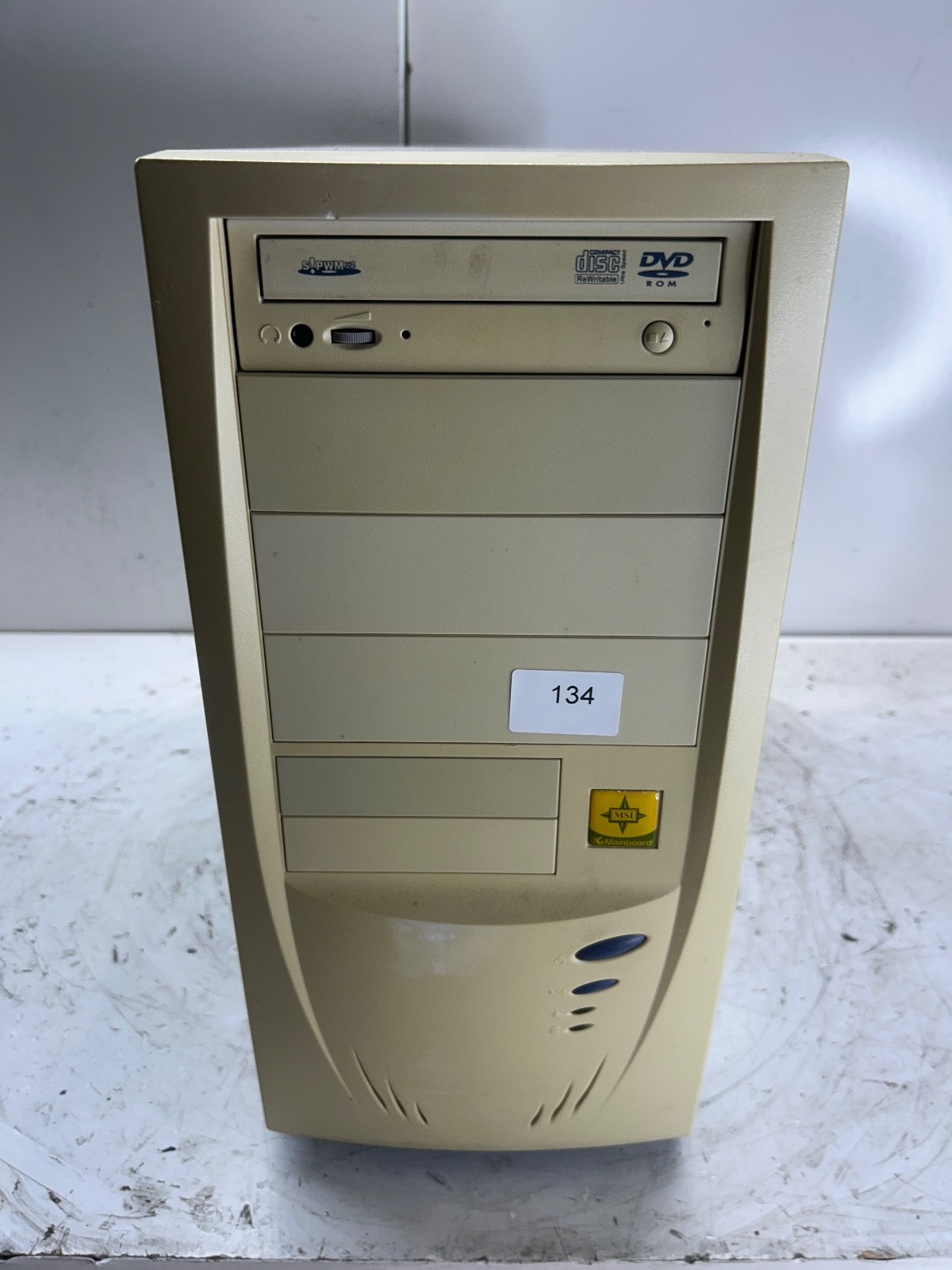 Vintage Beige ATX Desktop Computer Case