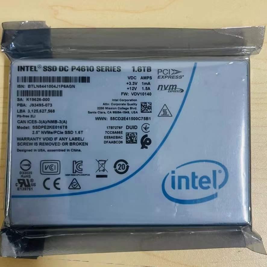 INTEL P4610 1.6TB U.2 Solid State Drive SSDPE2KE016T8 NVME VDV10140 VDC AMPS SSD