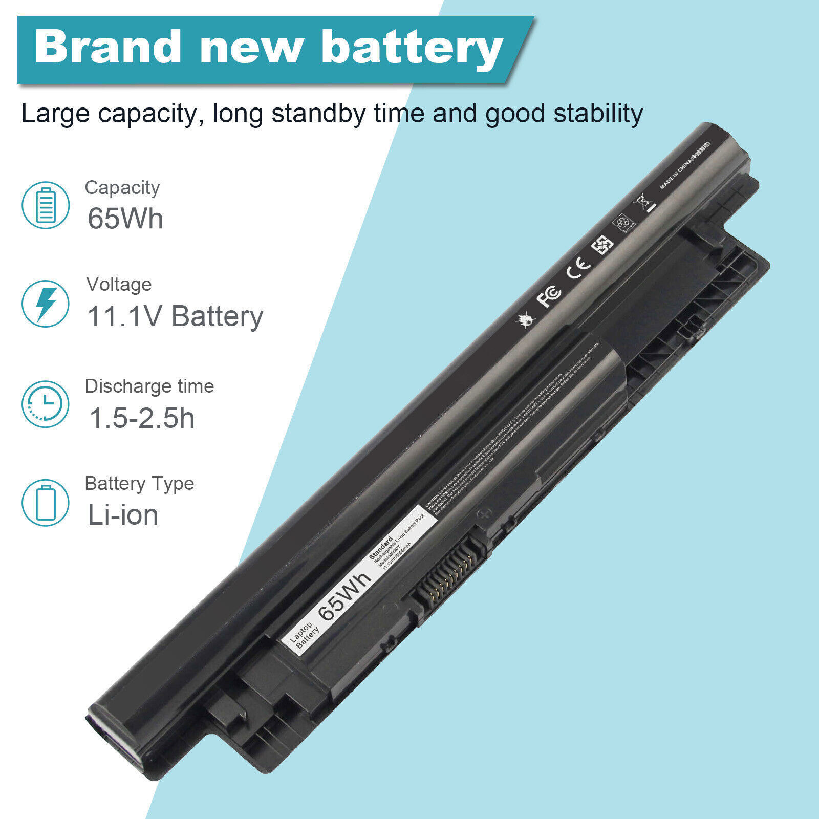 ✅65Wh MR90Y Battery For Dell Inspiron 15 3000 Serie 3531 3537 3541 14-3421 XCMRD