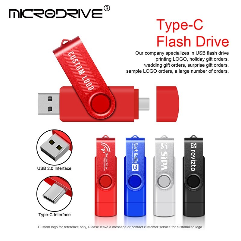 256GB Black Type C Flash Drive 2 in 1 OTG USB 3.0+USB C Memory Stick Thumb Drive
