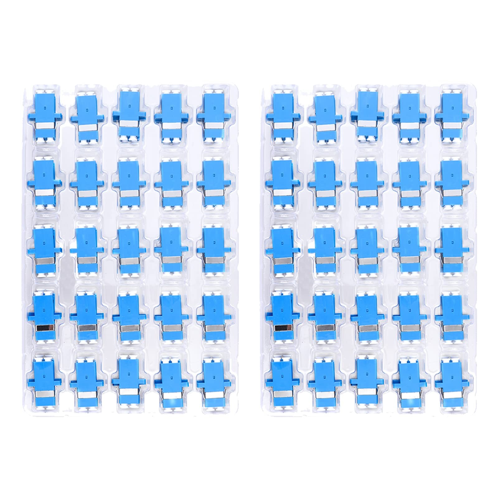 fyboptwu – 50 pcs LC Fiber Optic Coupler Adapter to Duplex blue