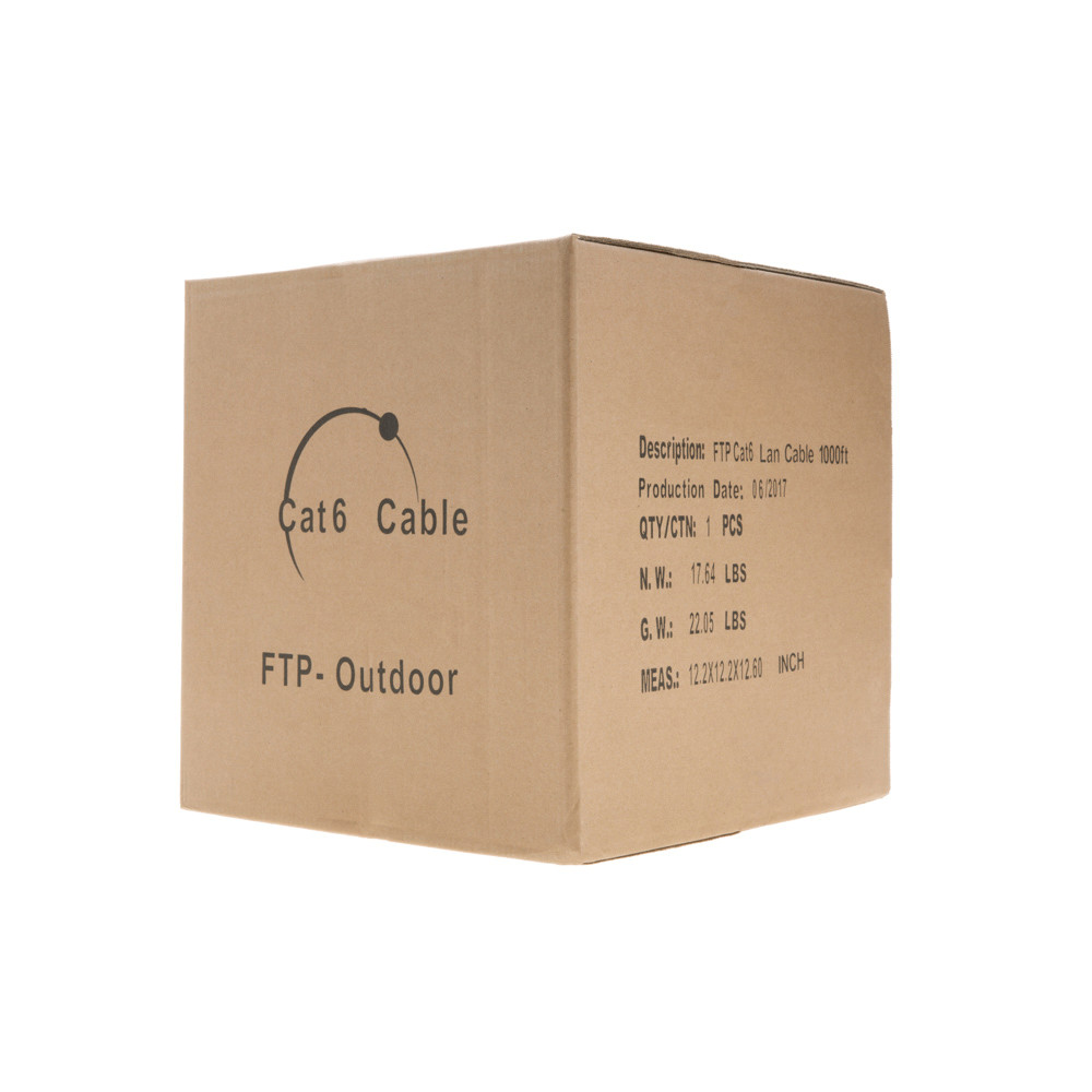1000FT CAT6 Shielded Outdoor Cable FTP Waterproof DIRECT BURIAL 23 AWG UV