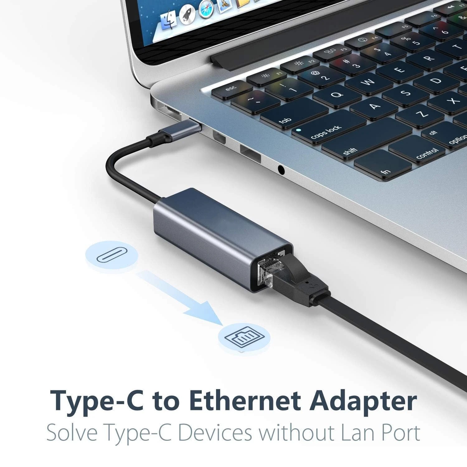 USB-C 3.1 Gigabit Ethernet LAN RJ45 1000Mbps Network Adapter for PC Mac Android