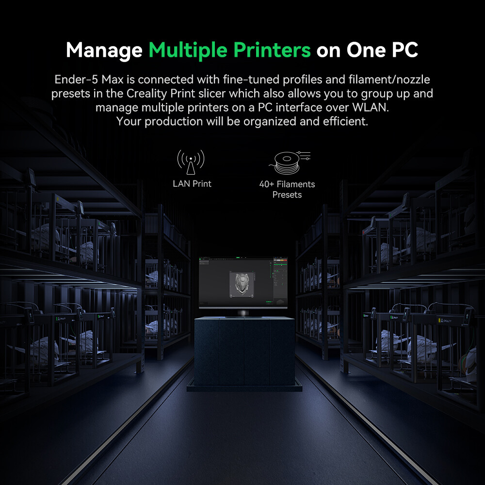 Refurbished Creality Ender-5 Max CoreXY 3D Printer 700mm/s High Speed Printing