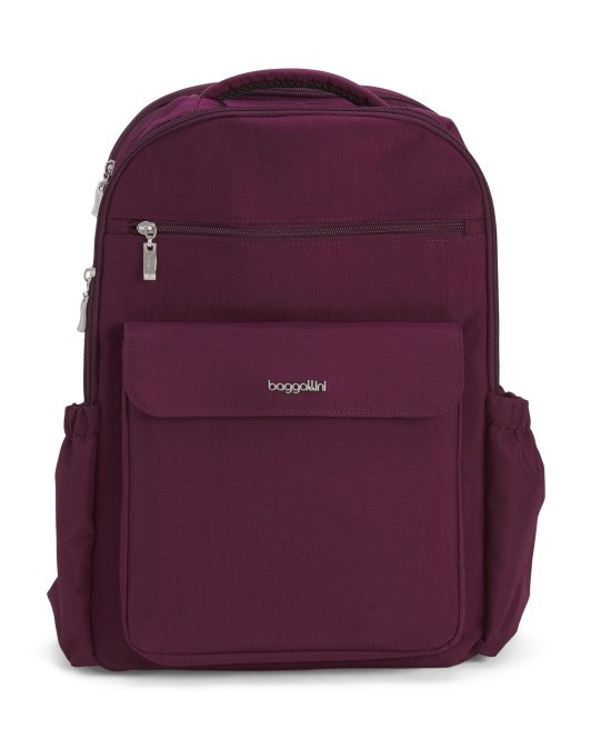 BAGGALLINI 16in Traverse Laptop Backpack Color Mulberry 11.5″H W x 16″H x 7″D;