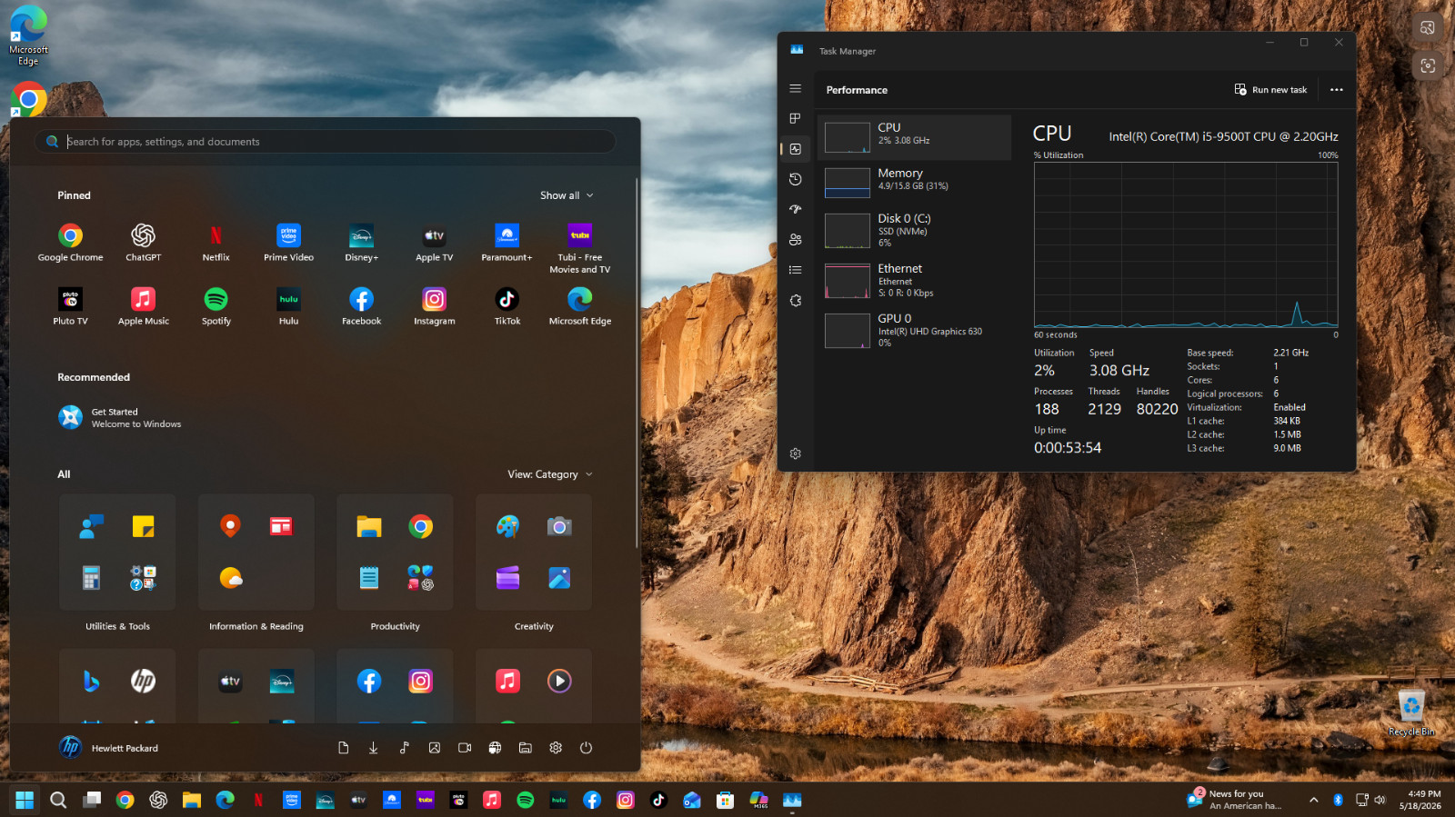 HP ProDesk 600 G5 Mini Intel Core i5 16GB RAM 256GB NVMe SSD Wi-Fi/BT Win11Pro