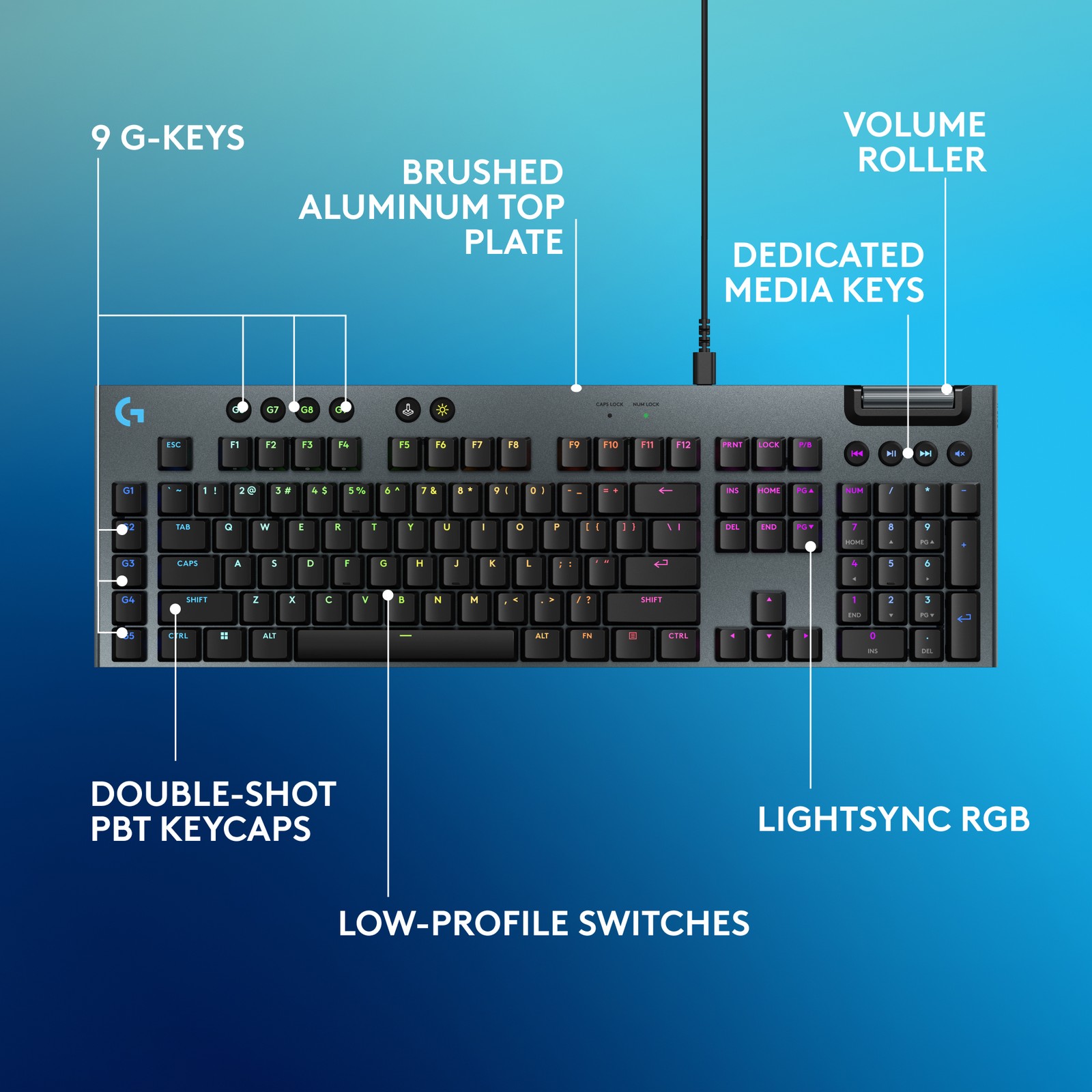 Logitech G915 X Low-Profile Wired Mechanical Gaming Keyboard – 920-012937