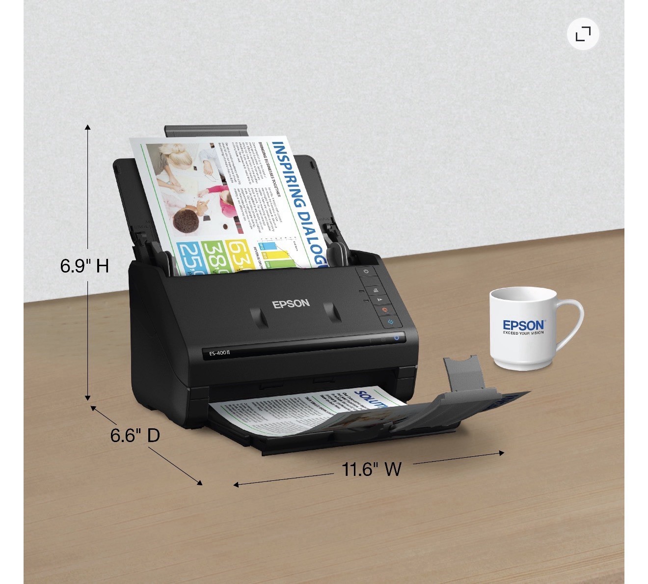 Epson Workforce ES-400 II Color Duplex Desktop Document Scanner (SEALED)