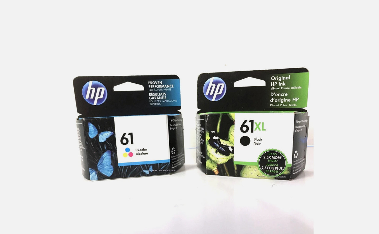 HP 61XL Black and 61 Color Combo Set Genuine Ink Cartridges C0PA6AN NIB EXP 2028