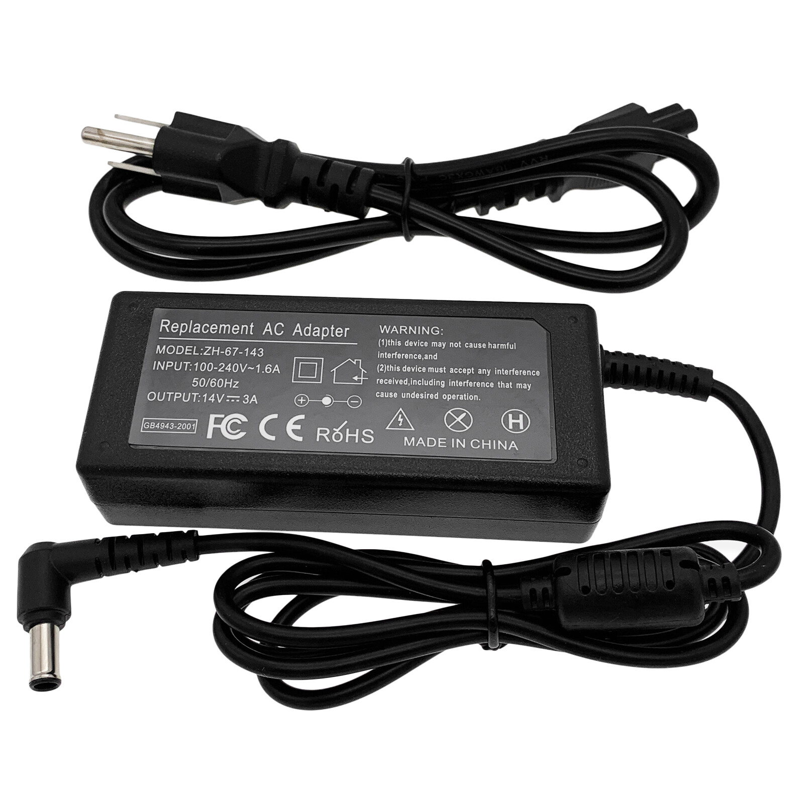 AC Adapter For Samsung LC27F390FHNXZA C27F390FHN LED Monitor Power Supply Cord