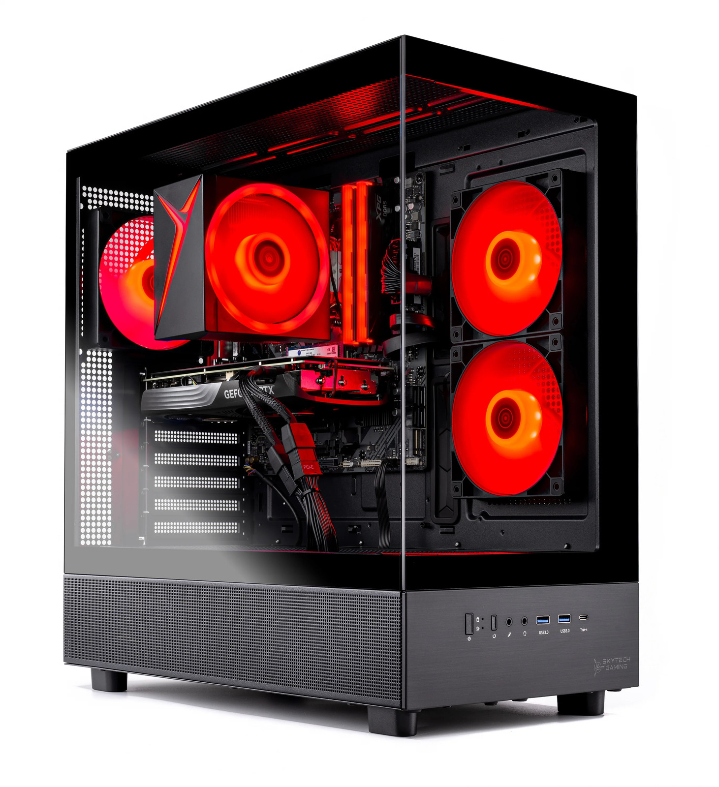 Skytech Gaming Azure 3 Gaming PC, AMD R5 5500, AMD RX 7600, 1TB, Win 11