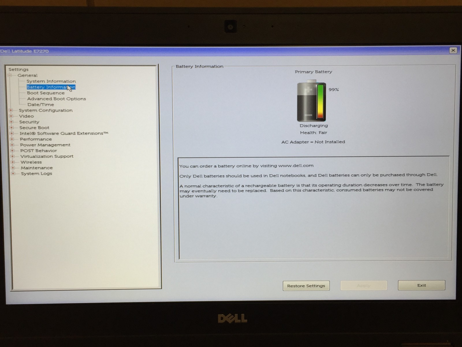 DELL Latitude E7270 12.5″ FHD Laptop Core i7-6600U @2.60GHz 8GB RAM 256GB SSD