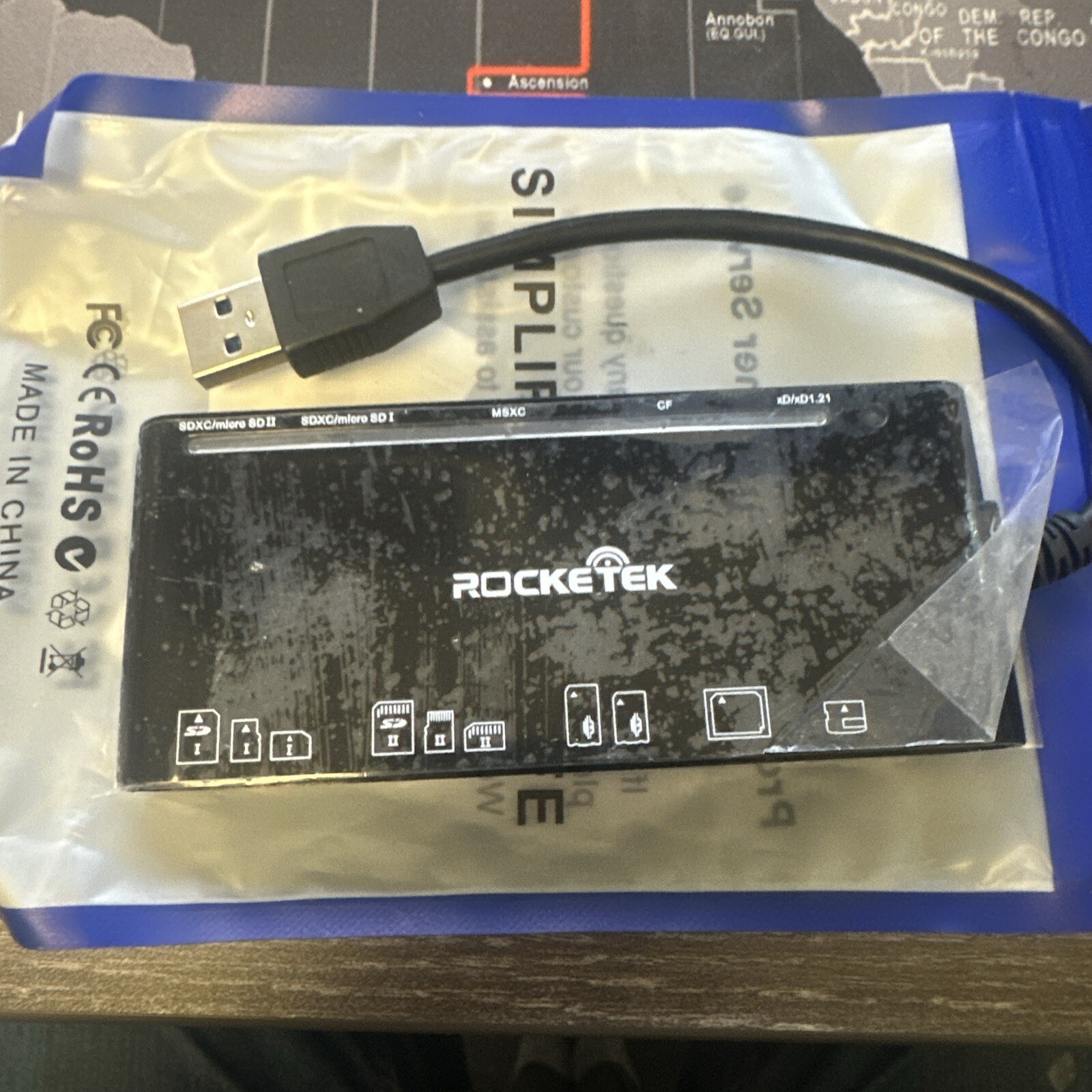 USB 3.0 SD Card Reader, Rocketek 7 Slots Memory Card Reader
