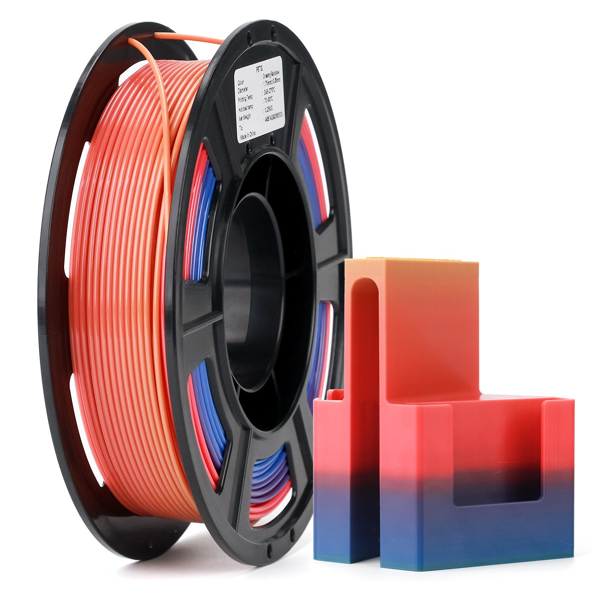 FILAZOO 3D Printer Filament 250G PETG 1.75mm Hyper 200-300mm/s PLA Filament US