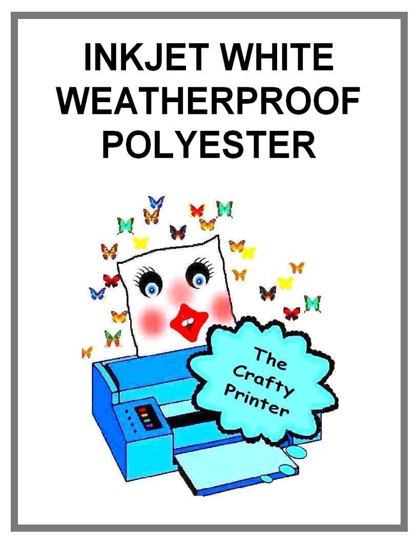 INKJET WEATHERPROOF Permanent Adhesive Decal Paper – 5 Sheets MATTE WHITE