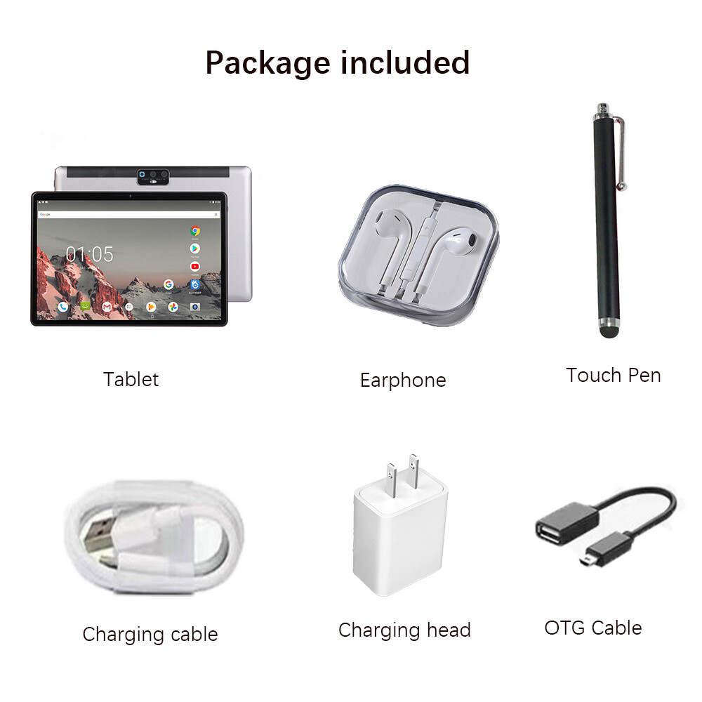 4G LTE Android 10 10.1” Tablets Deca Core 1920*1200 IPS 8GB RAM 256GB ROM GPS