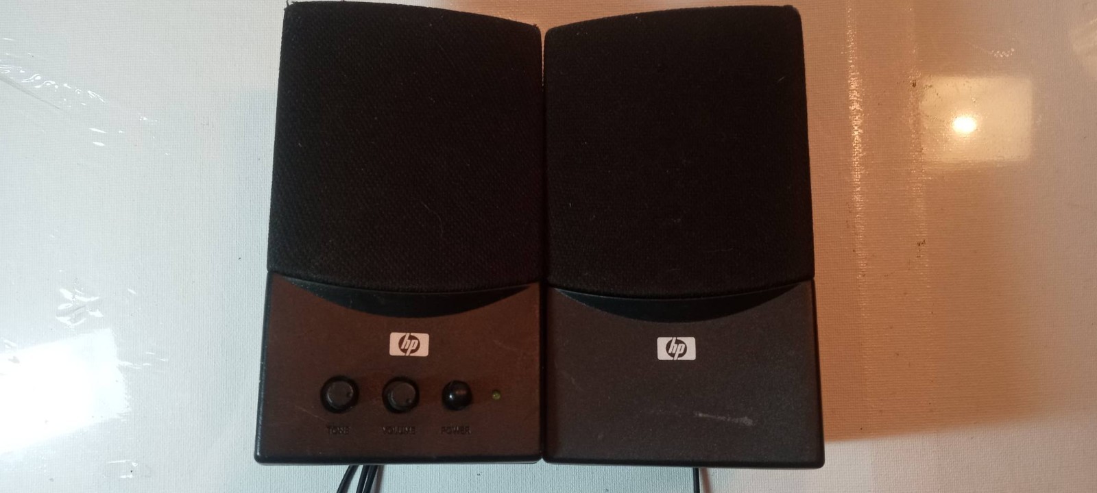 HP UC236 Computer Speakers Black Wired w Adjustable Volume & Tone GREAT
