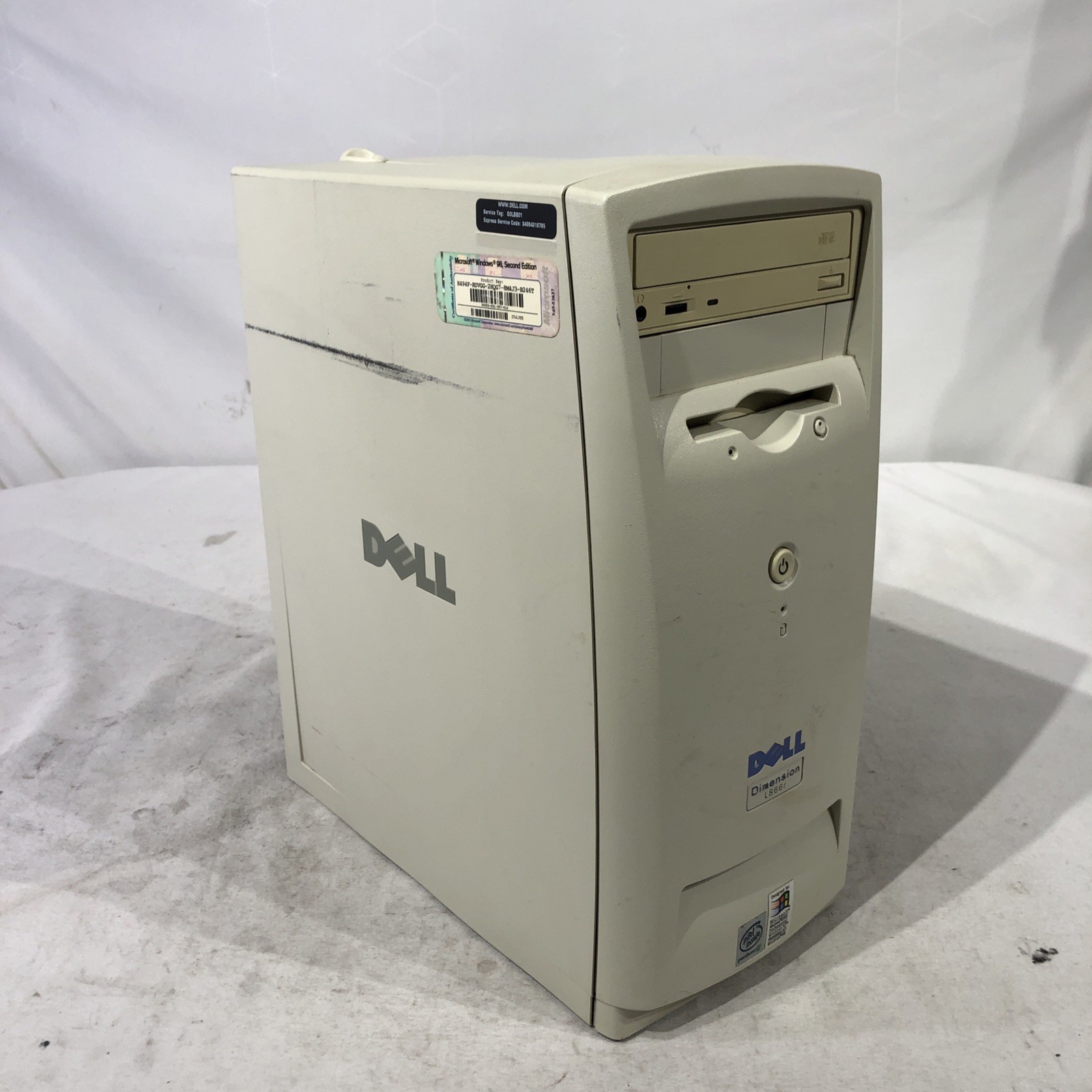 Dell Dimension L866r Intel Pentium III 866 MHz 128 MB ram No HDD/No OS
