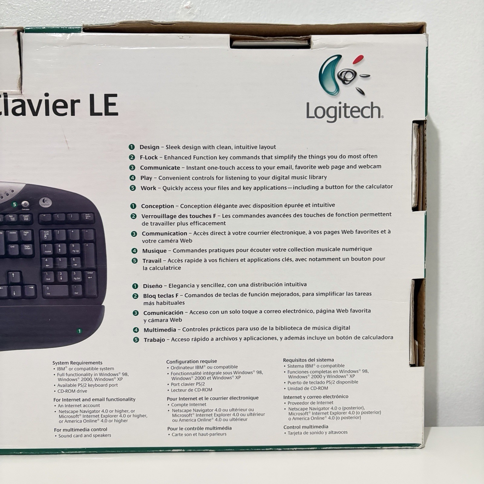 Logitech Elite Keyboard LE Black Silver Wired PS/2 Multimedia 967487-0403