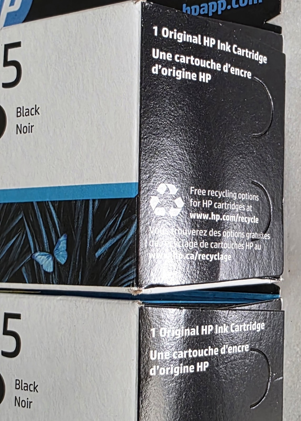 Lot of 2 Genuine hp 65 Black Noir Ink Cartridge August 2027 N9K02AN New Unopened