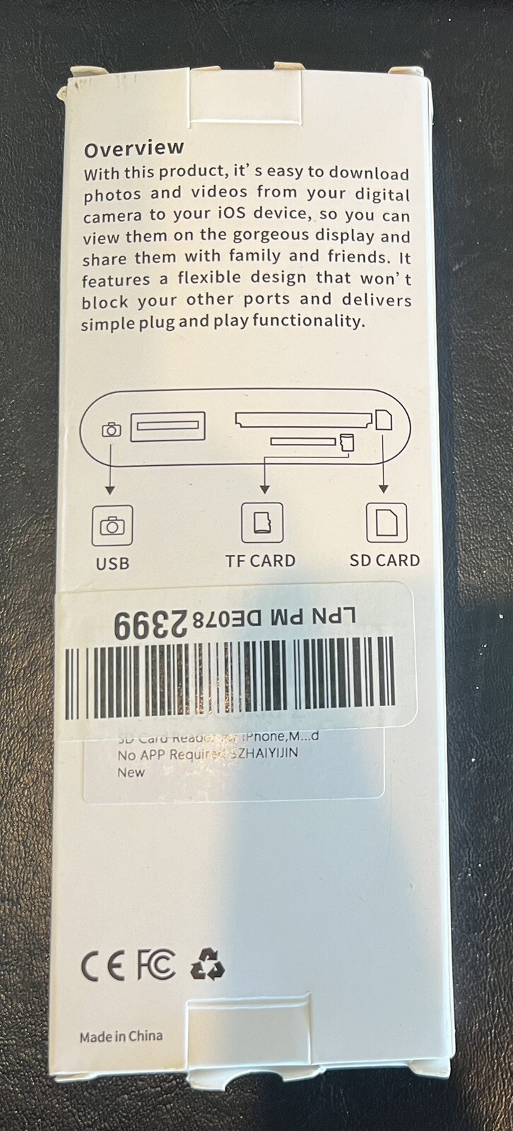 3 in 1 Card Camera Reader and USB Camera Adapter – A0050