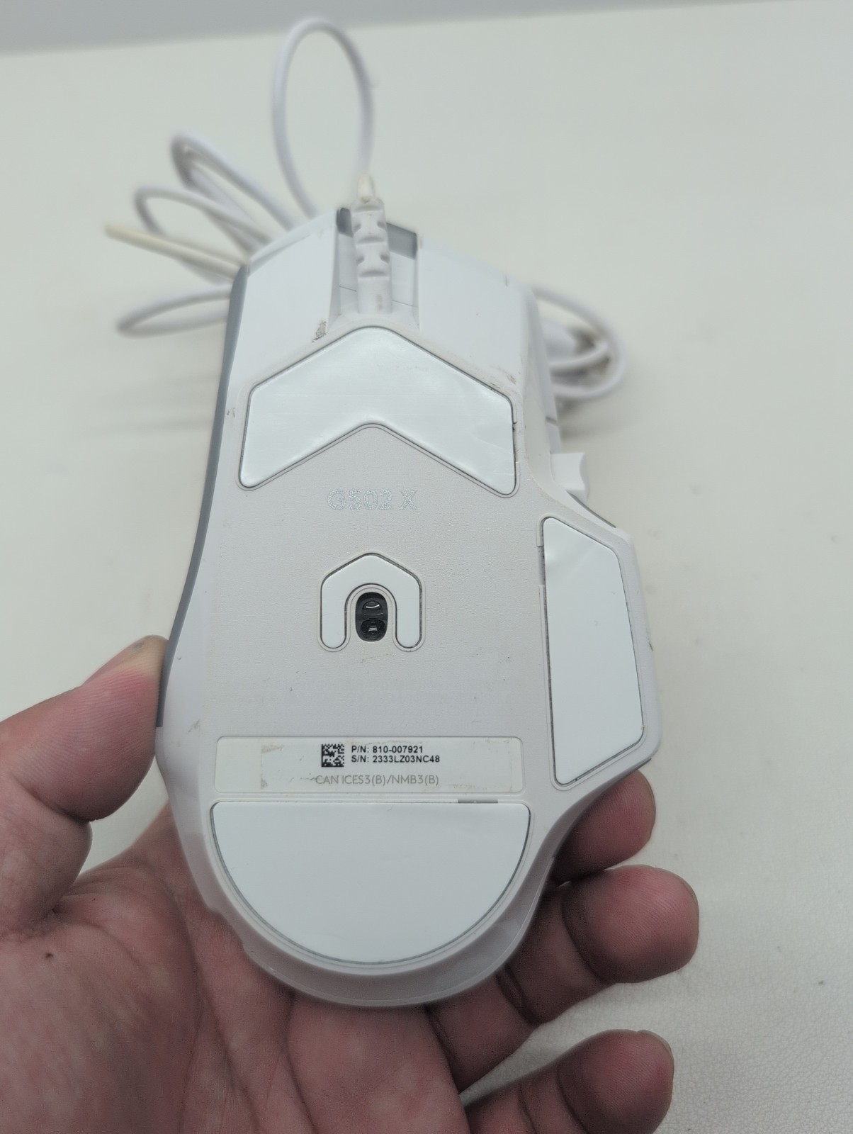 Logitech G502 X Wired Mouse LIGHTFORCE hybrid optical-mechanical HERO 25K- White