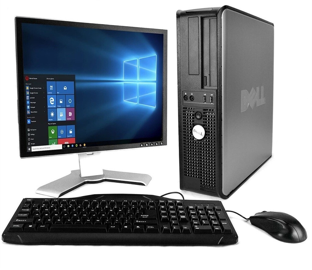 Dell 780 with Dell 22″ LCD, 4GB, Core2Duo 2.93Ghz CPU, & Genuine Windows 10