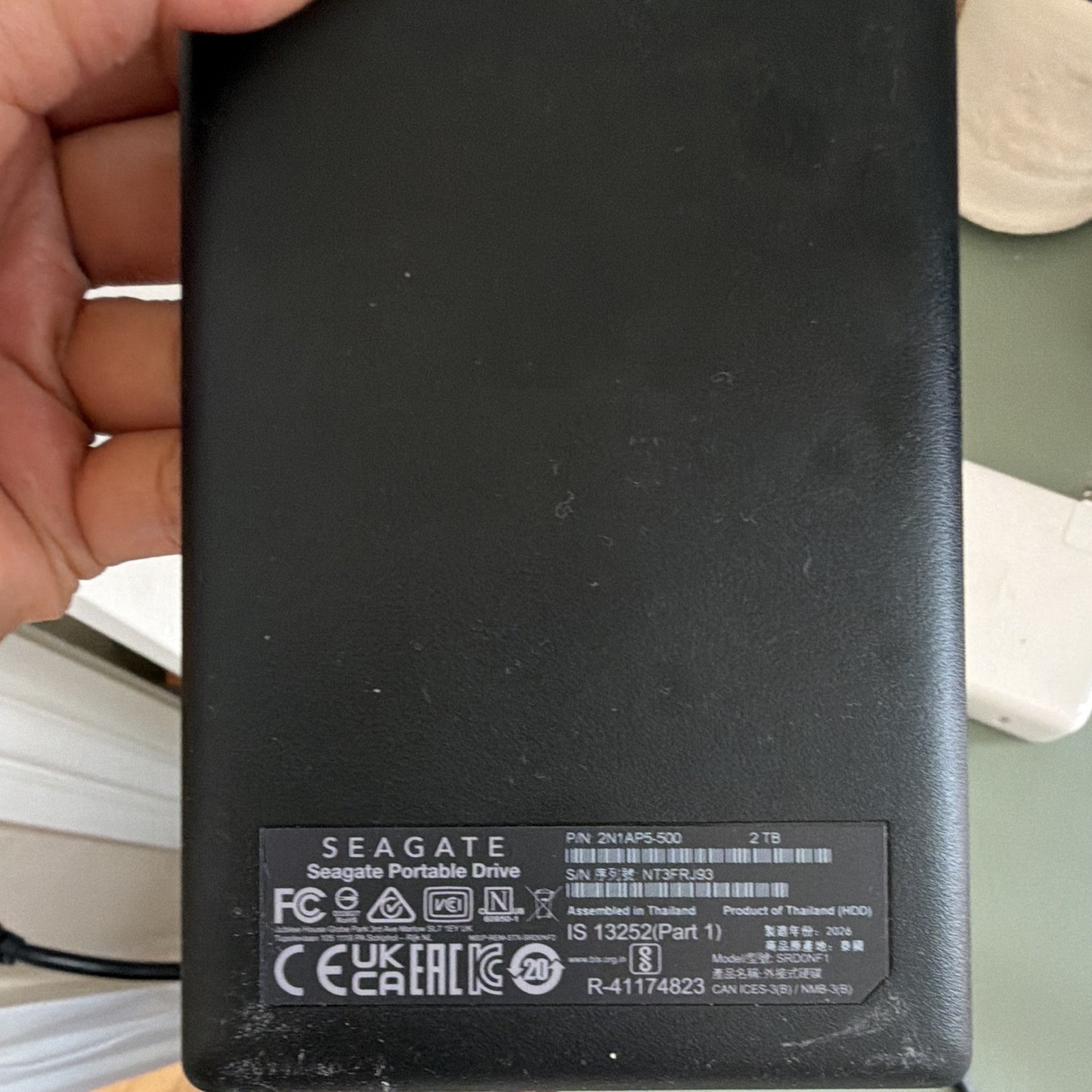 Seagate Portable Drive 2TB USB Portable External HDD 2.5in 5400RPM Black